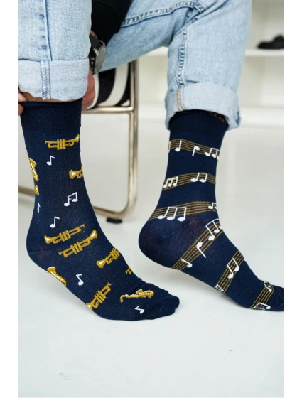 Pánské ponožky Trumpety a saxofony 0125.078 Pánské ponožky Trumpety a saxofony 0125.078