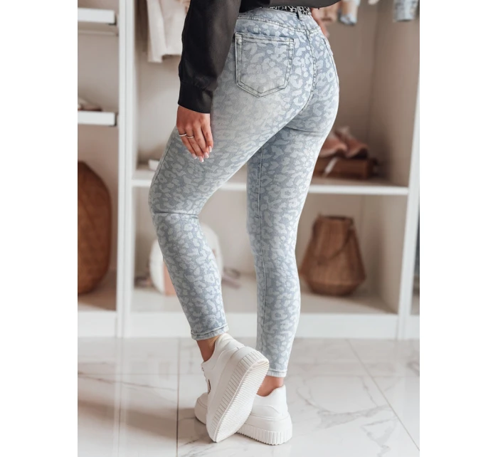 Dámské úzké džínové kalhoty s páskem FELINA modrá FashionStreet UY2474