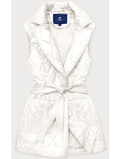 Dámská vesta v ecru barvě s límcem model 16151415 - Ann Gissy