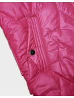 Neonově růžová tenká dámská vesta se zlatým zipem S'West (B8229-83)