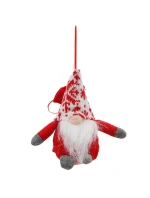 DEKORATIVNÍ ZRCADLO S DÁRKOVÝM SÁČKEM 15CM ČERVENÉ