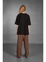 B&C #E220 Oversized Oversize tričko z těžké bavlny 01.012T black