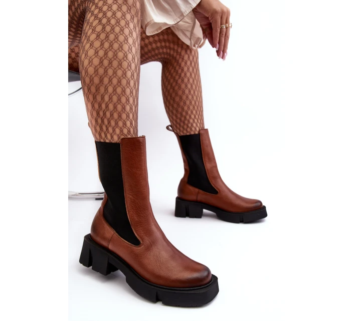 Dámské boty s kotníkem Laura Messi 2693/229 Hnědé