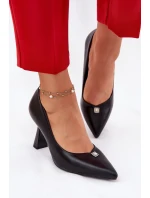 Elegantní lodičky na se  černé model 21692769 - VINCEZA