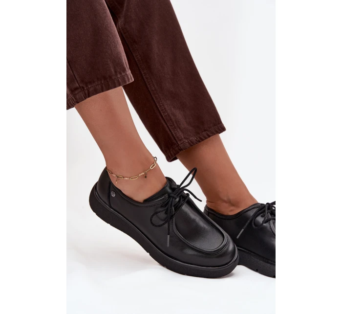 Kožené dámské polobotky Maciejka K7189-01 Černé