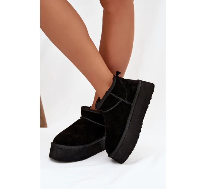 Ženské sněhule z přírodního semiše černé Mairene Ženské sněhule z přírodního semiše černé Mairene