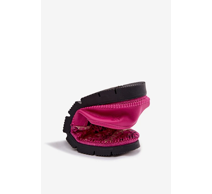 Dámské nazouvací kožené polobotky Maciejka 03512-73 Fuksie