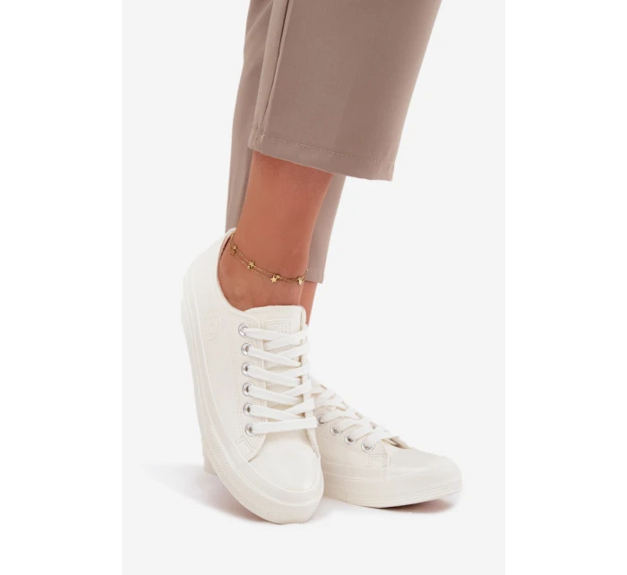 Dámské zateplené nízké tenisky Big Star – bílé Dámské zateplené nízké tenisky Big Star – bílé