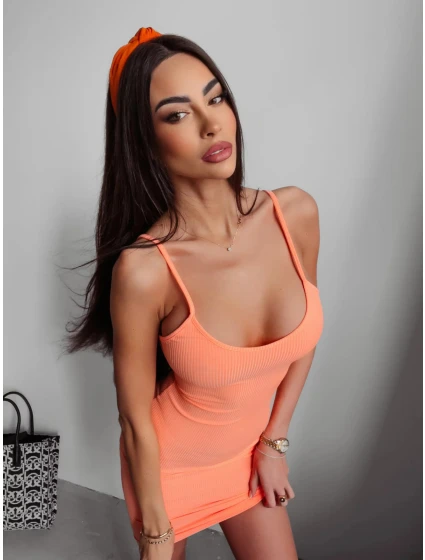 Dámské šaty model 18539887 lososové - Ola Voga