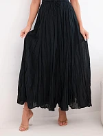 Dámská maxi bavlněná sukně s gumičkou v pase černá