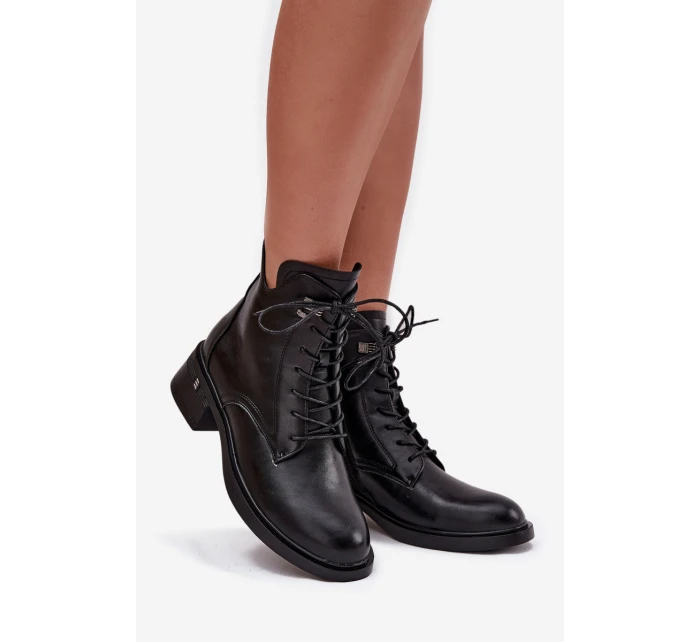 Zateplené dámské kotníkové boty na klínu Vinceza 58602 Černé