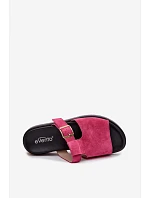 Semišové dámské sandály na platformě se zlatým model 22094994 - Boto