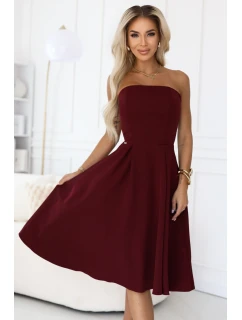 rozšířené midi šaty pro vínové model 21735047 - numoco