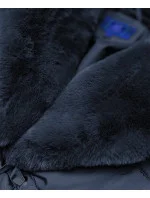 DŁUGA KURTKA ZIMOWA Z  GRANATOWA model 21243013 - Ann Gissy