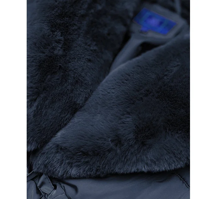 DŁUGA KURTKA ZIMOWA Z  GRANATOWA model 21243013 - Ann Gissy