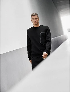 Pánská mikina z fleece s střihem bez kapuce x model 22359195 - 4F