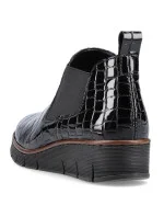 Kožené boty z hadí kůže Rieker W R474 černé Kožené boty z hadí kůže Rieker W R474 černé