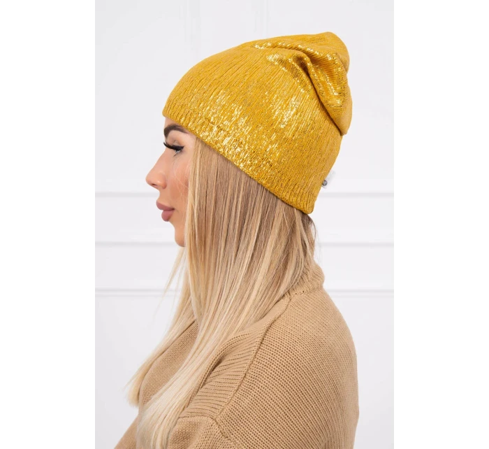 Čepice model 18747315 hořčice - K-Fashion Čepice model 18747315 hořčice - K-Fashion
