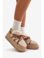 Nízké Sněhule Na Platformě S Kožešinou Béžové model 21674751 - D.Franklin