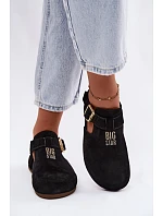 Dámské sandály z přírodního semiše Big Star model 22178980 Černé - Big Star Shoes Dámské sandály z přírodního semiše Big Star model 22178980 Černé - Big Star Shoes