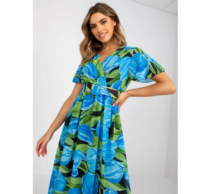 Šaty DHJ SK 15967.54P černá a modrá