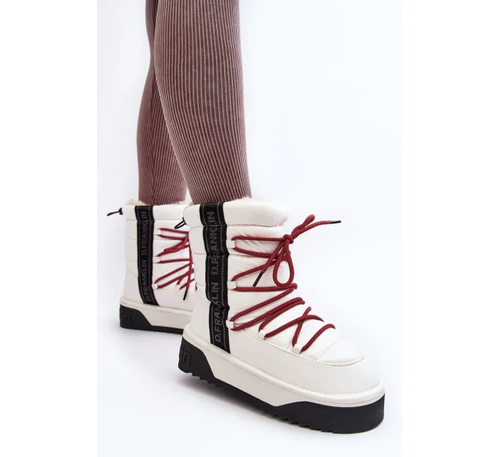 Dámské sněhule se silnou podrážkou, Vegan D.Franklin bílá Dámské sněhule se silnou podrážkou, Vegan D.Franklin bílá