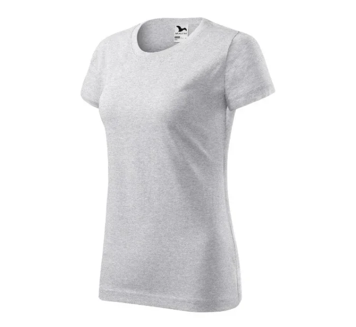 Basic tričko dámské světle šedý melír Basic tričko dámské světle šedý melír