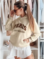 Dámská oversize mikina PARISSIA béžová FashionStreet BY1457
