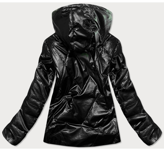 Černá dámská lesklá bunda model 15800318 - MHM