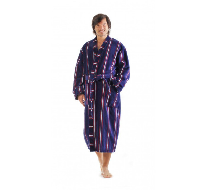 OXFORD 1212 proužek - pánské bavlněné kimono