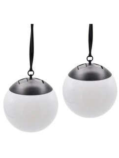 SOLÁRNÍ LAMPA PLASTOVÁ KOULE ZÁVĚSNÁ 20CM