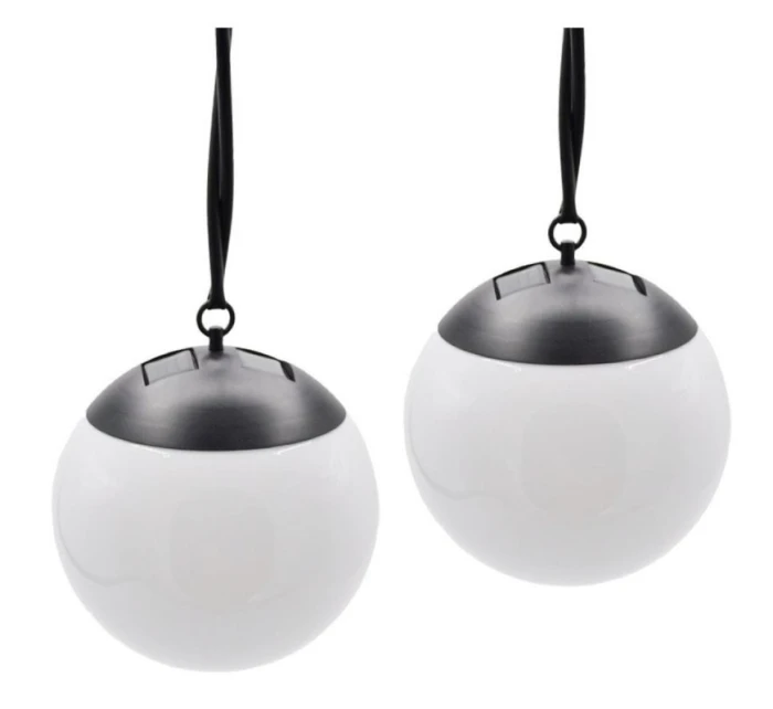 SOLÁRNÍ LAMPA PLASTOVÁ KOULE ZÁVĚSNÁ 20CM