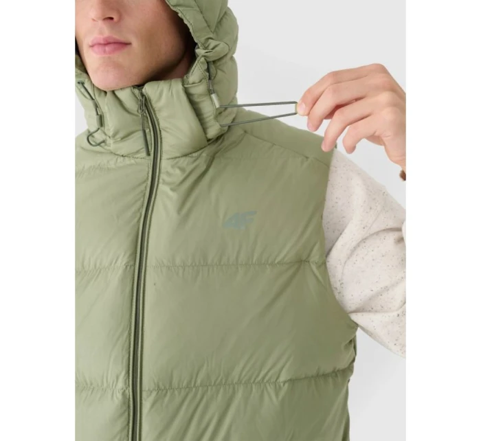 Pánské péřové tričko bez rukávů s přírodní výplní 4F 4FWAW24TVJAM148-43S