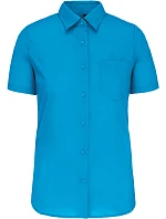 Kariban K 548 Popelínová halenka "Judith" s krátkým rukávem 20.K548 bright turquoise Kariban K 548 Popelínová halenka "Judith" s krátkým rukávem 20.K548 bright turquoise