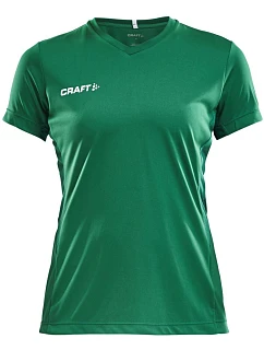 Craft Teamwear Squad Go Jersey Solid W Dámské sportovní tričko s výstřihem do V 82.5566 team green