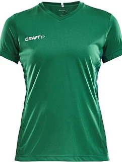 Craft Teamwear Squad Go Jersey Solid W Dámské sportovní tričko s výstřihem do V 82.5566 team green