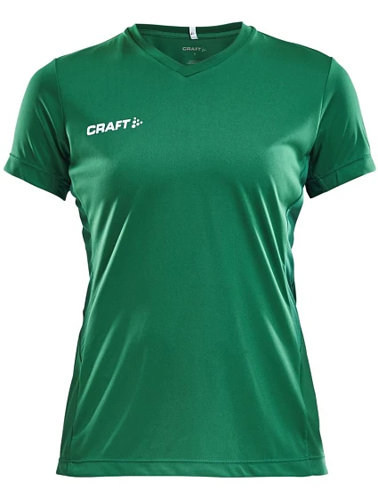 Craft Teamwear Squad Go Jersey Solid W Dámské sportovní tričko s výstřihem do V 82.5566 team green Craft Teamwear Squad Go Jersey Solid W Dámské sportovní tričko s výstřihem do V 82.5566 team green