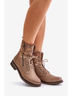 Dámské boty pracovní zateplené na zip tmavě béžové Liletta Dámské boty pracovní zateplené na zip tmavě béžové Liletta