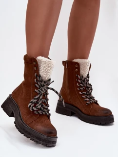 Dámské trekové boty z eko kůže Camel model 21744744 - Boto