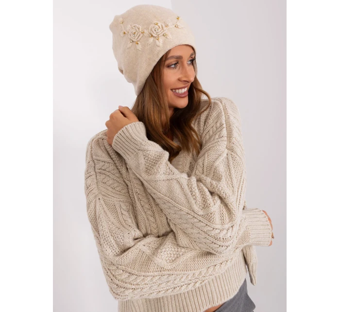 Czapka AT CZ model 18985283 beżowy - FPrice