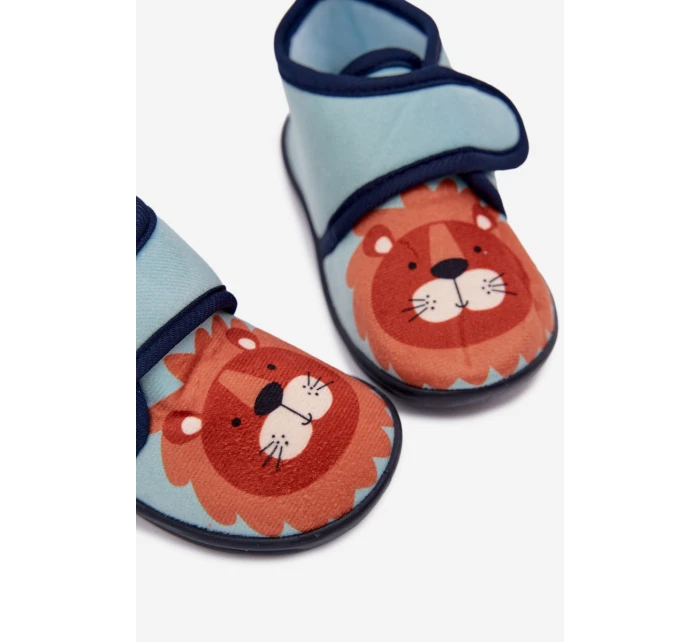 Dětské bačkory na suchý zip – modré Katline Dětské bačkory na suchý zip – modré Katline