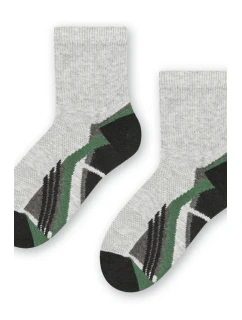 Chlapecké vzorované ponožky 014 MELANGE LIGHT GREY 29-31