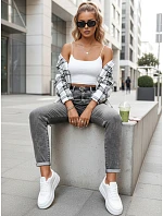Dámské džíny mom fit šedé FashionStreet UY2751