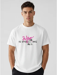 Koszulka męska oversize z nadrukiem Passion czarna model 22216143 - FashionStreet
