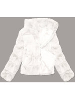 Krátká bílá dámská bunda  se stojáčkem model 15906309 - S'WEST