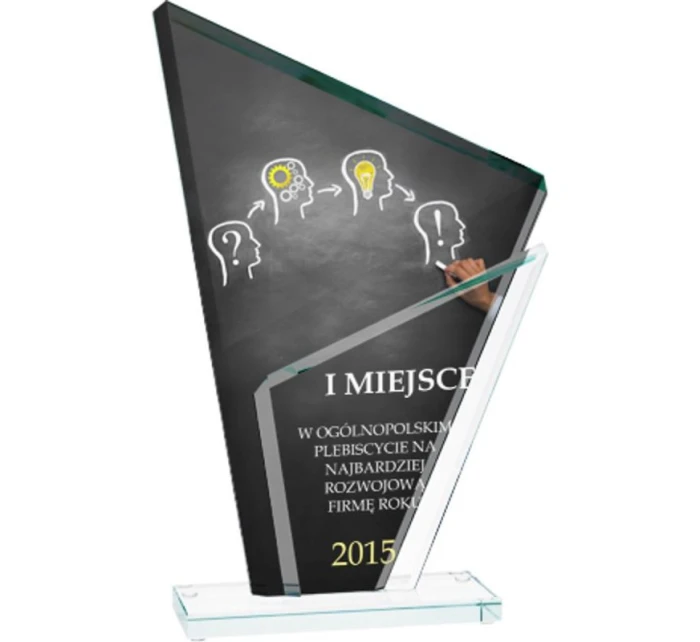 Skleněná trofej s barevným potiskem LuxorJet