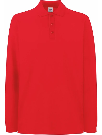 Fruit of the Loom Premium Polo LSL Piqué polo s dlouhým rukávem 16.3310 red Fruit of the Loom Premium Polo LSL Piqué polo s dlouhým rukávem 16.3310 red