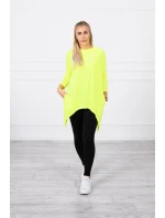 Mikina s potiskem kola žlutá neonová Mikina s potiskem kola žlutá neonová