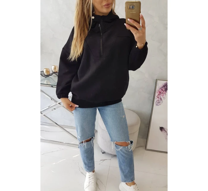 Mikina s kapucí černá