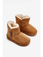 Dětské nazouvací zateplené sněhule Camel model 21605387 - Boto Dětské nazouvací zateplené sněhule Camel model 21605387 - Boto